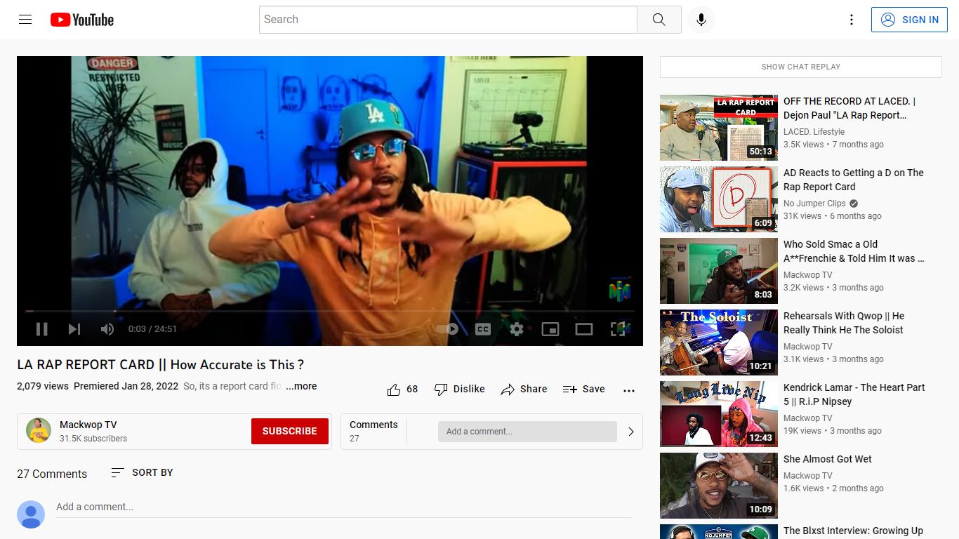 LA RAP REPORT CARD || How Accurate is This ? - YouTube